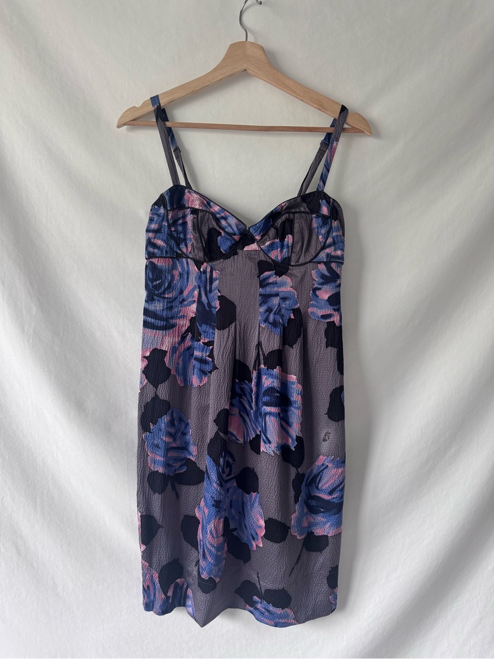 Rebecca Taylor Vintage Y2K Silk Floral Bustier Dress 6 - Picture 2 of 10